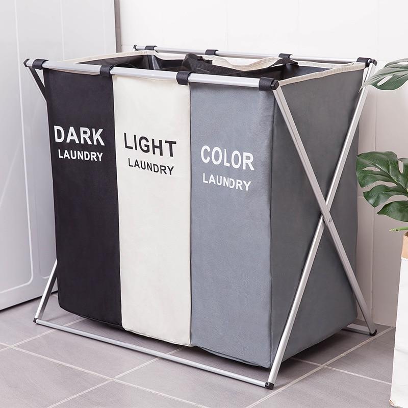 Dirty Clothes Storage Basket Three Grid