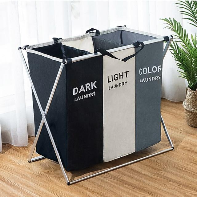 Dirty Clothes Storage Basket Three Grid